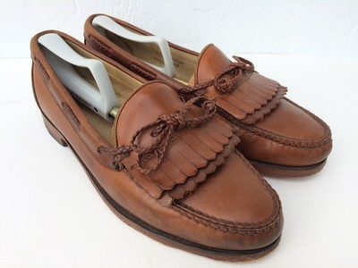 Allen Edmonds Woodstock Shoes Mens Size 10 D Two Tone Kiltie Tassel Loafers USA Allen Edmonds Woodstock Men main image 2
