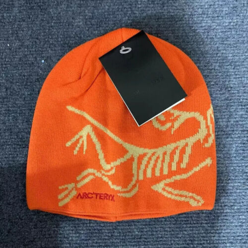 New Arcteryx Bird Head Black Toque Beanie Hat Orca black Merino wool Knitted Cap - Zdjęcie 7 z 16