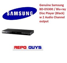 Genuine Samsung BD-D5300 / Blu-ray Disc Player Black w 2 Audio Channel output