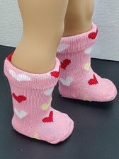 Separates, Sock's, Pink Heart Socks, for 18-inch Dolls