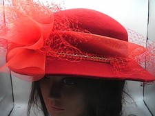 Red Felt Church Kentucky Derby Hat