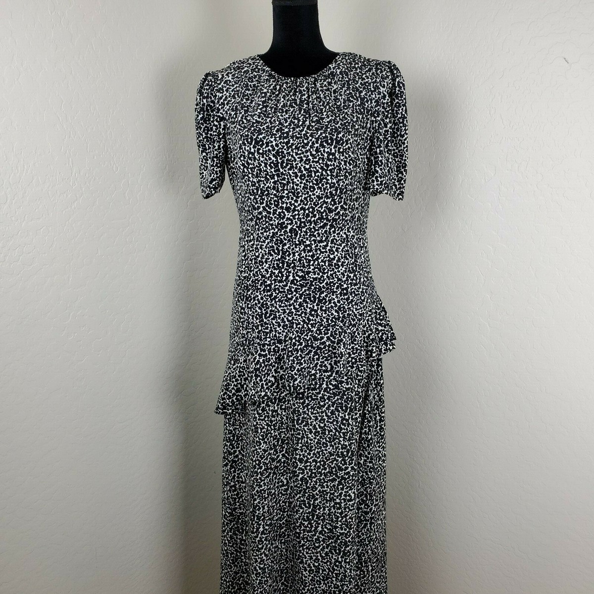 sabine midi dress Black and White Stripe Sabine Fringe Knit Dress