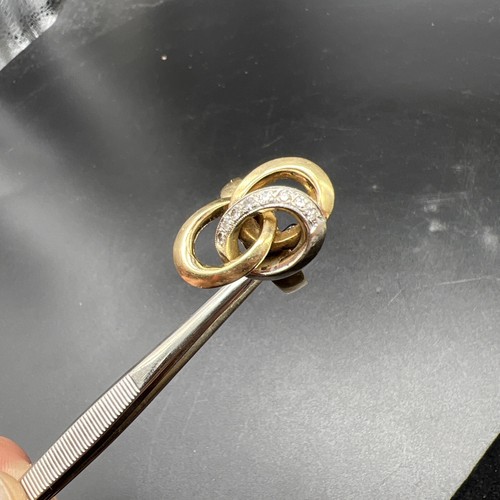Diamond Infinity Ring 14K White and Yellow Gold SIZE 10 - Picture 7 of 7