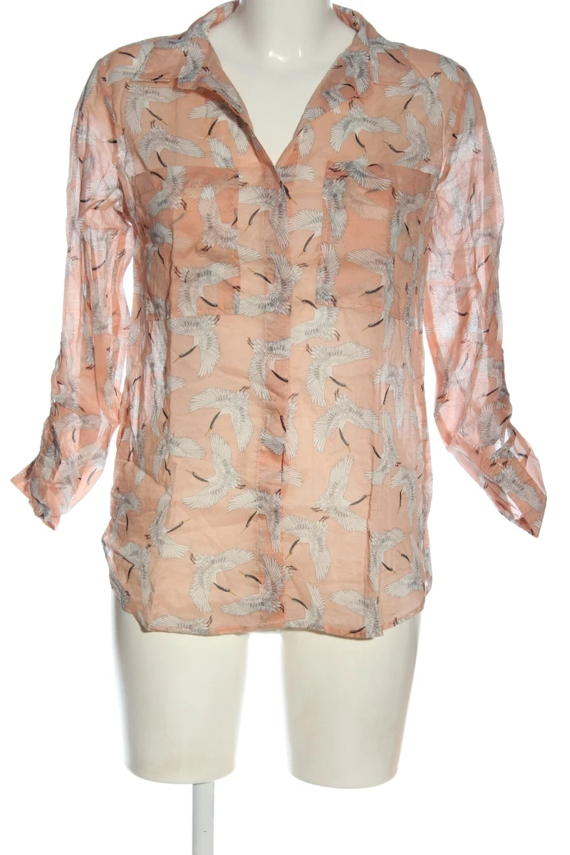PROMOD Blouse chemisier Dames T 38 rose chair gris clair blanc
