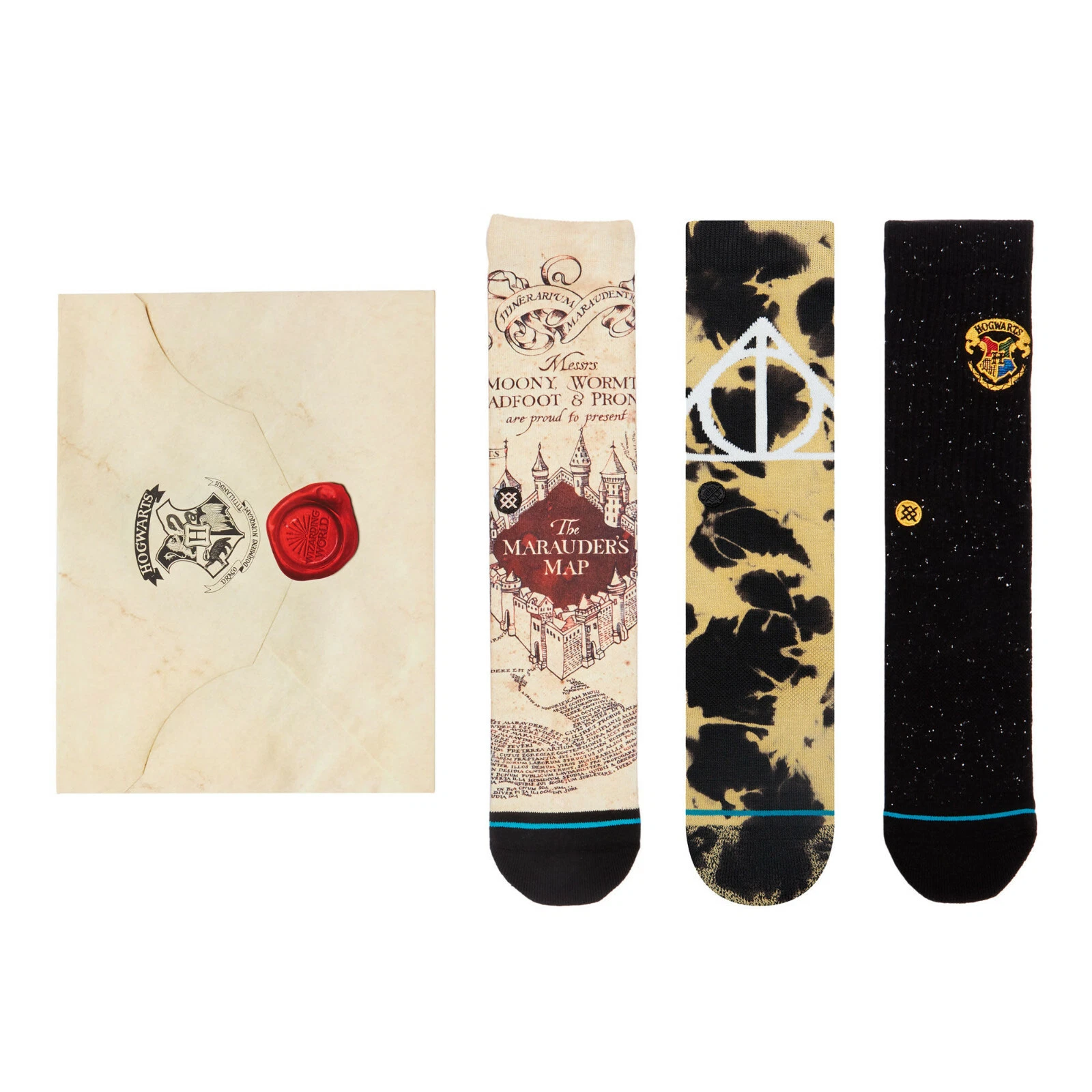 Stance Harry Potter Hogwarts Crew Socks Large Men's Box 3 Pair Set