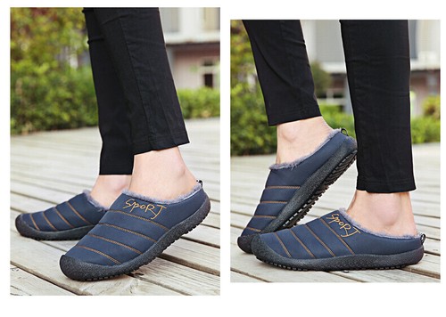 Men's Women's Clogs Slippers Plush Lined Mules Slip-on Shoes for Indoor &Outdoor - Picture 7 of 20