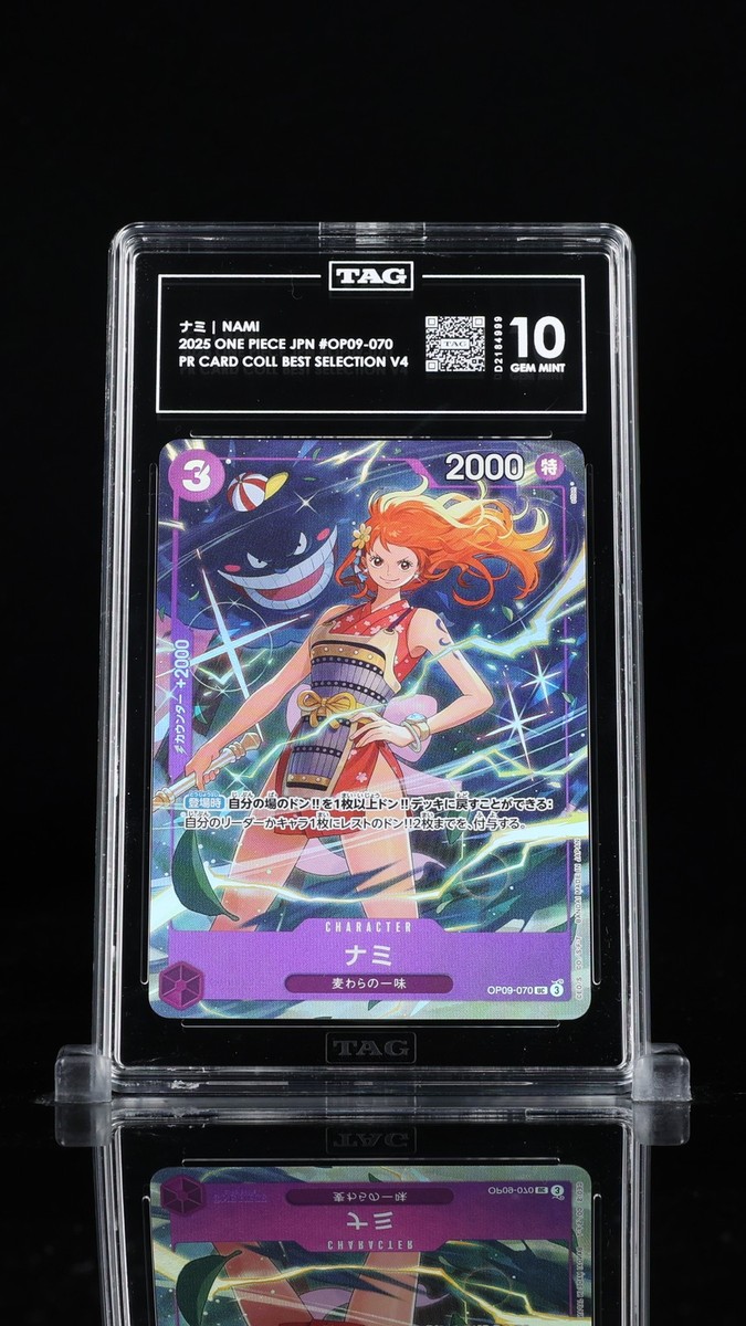 TAG 10 GEM MINT Japanese One Piece 2025 NAMI OP09-070 Era Best