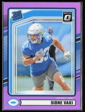 2024 Donruss #332 Sione Vaki Optic Rated Rookies Preview Pink