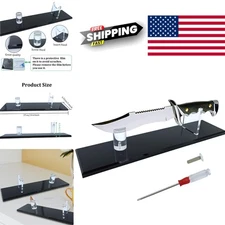 Acrylic Knife Display Stand for Fixed Blade Knives Transparent Polished Finish