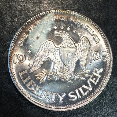 1oz Silver Bullion ORIGINAL 1985 A-MARK EAGLE & BELL style WE COMBINE SHIP #R890