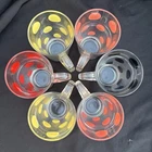 Vintage Anchor Hocking Polka Dot Glass Mugs Set of 6