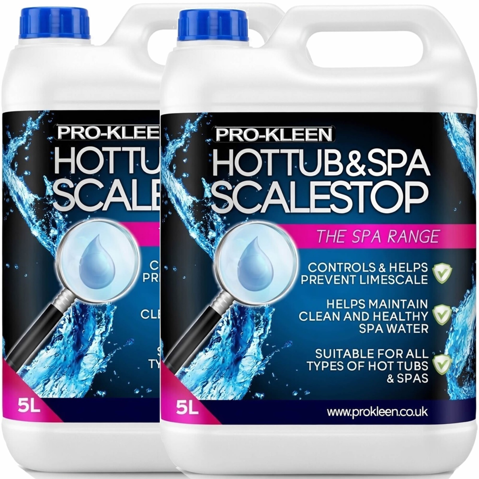 ProKleen Hot Tub & Spa Scalestop Prevent Remove Limescale Cleaner Descaler 10L