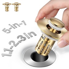 2 Pc Bathroom Sink Stopper-All Metal Sink Stopper-Universal Fit 99 Bathroo...