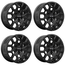 Set Of 4 17 Gloss Black Alloy Wheels Rims For Gmc Truck 6x139.7 Pzr8 Replacemen Set Of 4 17 Gloss Black Alloy Wheels Rims For Gmc Truck 6x139.7 Pzr8 Replacemen