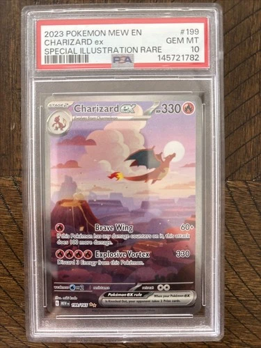 POKEMON 151 CHARIZARD EX PSA 10 SPECIAL ILLUSTRATION RARE SIR #199 2023