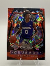 Panini Prizm Draft Picks Crusade Red Ice Jaden McDaniels RC Washington #91