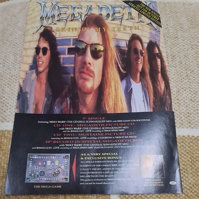 Vintage MEGADETH SKIN O MY TEETH DAVE MUSTAINE advert HETFIELD A4 POSTER KERRANG