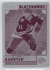 2022-23 O-Pee-Chee Retro Printing Plate Magenta 1/1 Taylor Raddysh #232 11hp