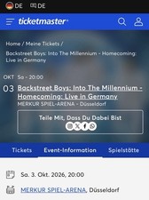 VIP Backstreet Boys Into The Millennium Homecoming 2 Tickets 03.10.2026