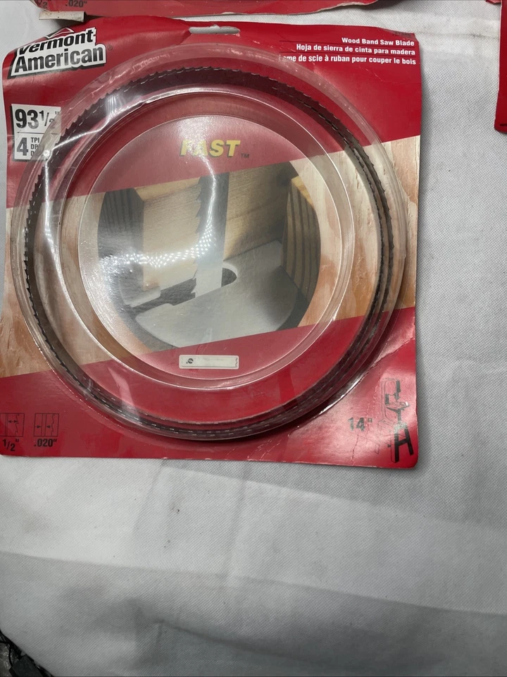 2-NUEVO! VERMONT AMERICAN TOOLS #31345 HOJA DE SIERRA DE CINTA 93-1/2" X 1/2" Envío rápido Foto 2 de 4