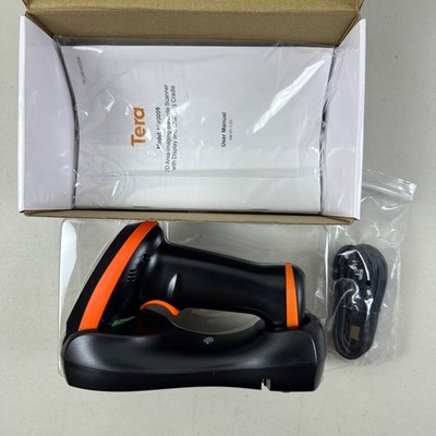 Tera Barcode Scanner Wireless with Screen Pro Version 1D 2D QR HW0009 Orange