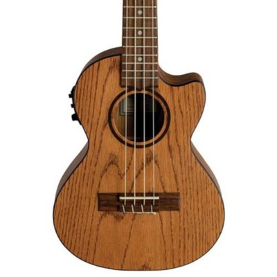 Lanikai OA-CET Oak Tenor Cutaway A/E Ukulele w/Fishman Kula Preamp/Tuner and Gig