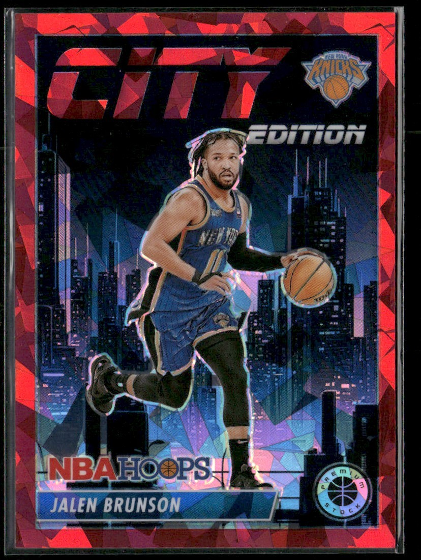2024-25 NBA Hoops City Edition Red Ice Prizm Jalen Brunson 41/99 New York Knicks