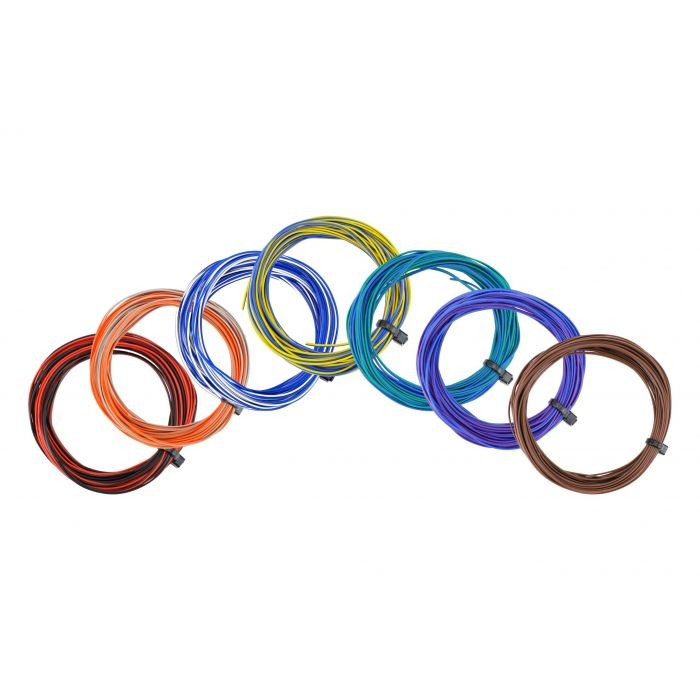 DCC Concepts DCW-32TSET Twin Decoder Wire Assorted Colours (Pk7)