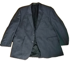 Ralph Lauren Mens 52XL Gray Pinstripe Wool Blazer Coat Suit Jacket Business