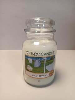 Yankee Candle Duftkerze im Glas (groß) | Clean Cotton | Kerze mit langer 150std