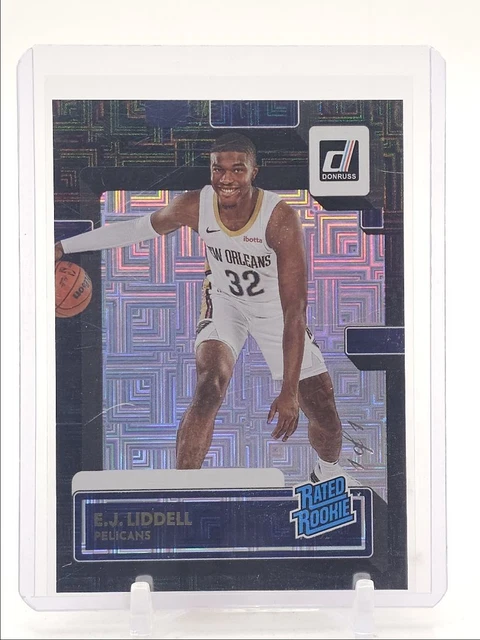 E.J. Liddell 2022-23 Donruss Rating Rookie Black Choice Pelicans RC 1/1 Q2583