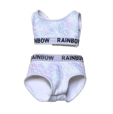Rainbow High Pacific Coast 2nd Harper Dune Doll Iridescent White Swimsuit Outfit