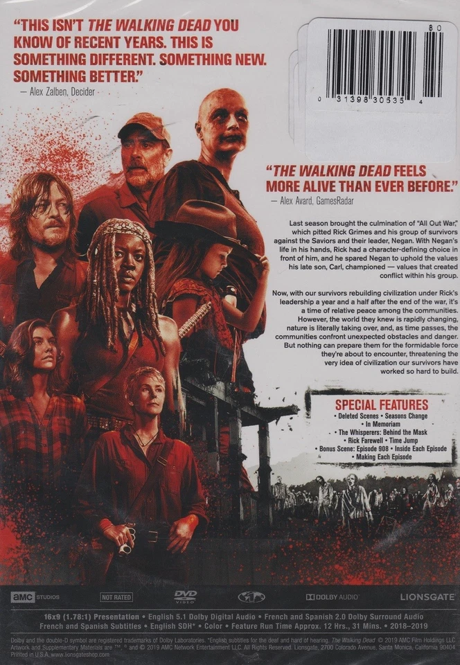 The Walking Dead: Season 9 (DVD) NEW Foto 2 de 3