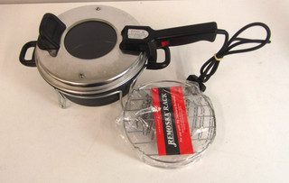 Remoska Electric Cooking Pot R1103 400w 2ltr & Stand Rack Pat Tested VGC #W8