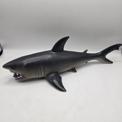 Large Shark Action Figure Great White Realistic Open Mouth Marine Life 2019