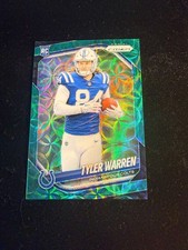 2025 Panini Tyler Warren Green Scope Prizm Rookie Card RC /75 #339 339. rookie card picture