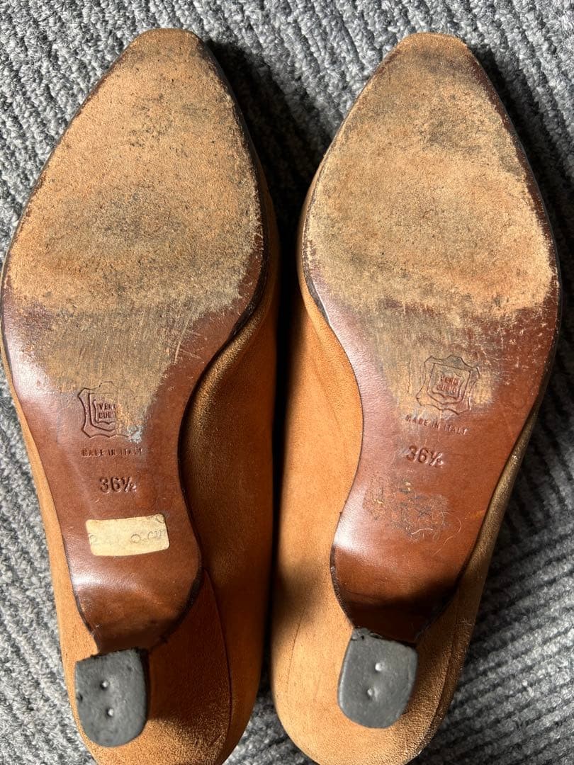 FENDI Pumps Heel EU36.5/US6.5 Brown Suede Ribbon Pointed Toe 02351i thumbnail 15