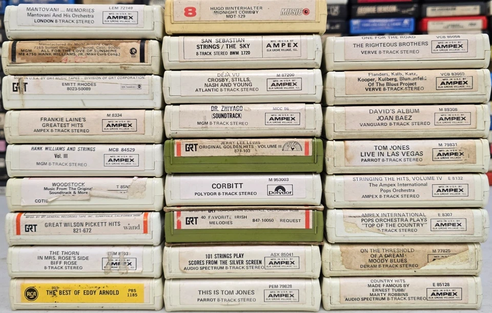 Lot of 26 Scarce Early Ampex Carts Rock Pop Pop vtg 8 Track Tape Cartridge #17 - Image 2 of 4