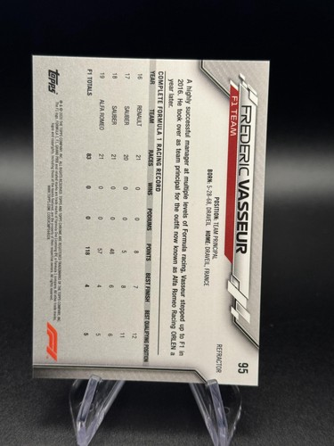 2020 Topps Chrome Formula 1 F1 #95 Frederic Vasseur Refractor - Bild 2 von 2