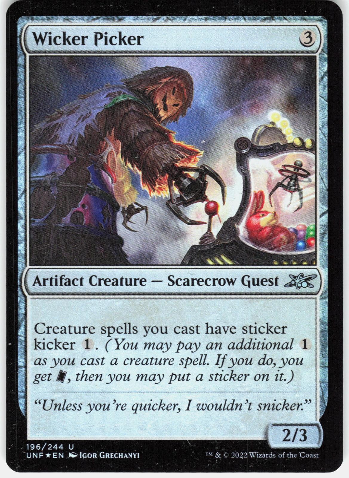 Wicker Picker 196 Uncommon Unfinity Magic: The Gathering Foil Lightly Played