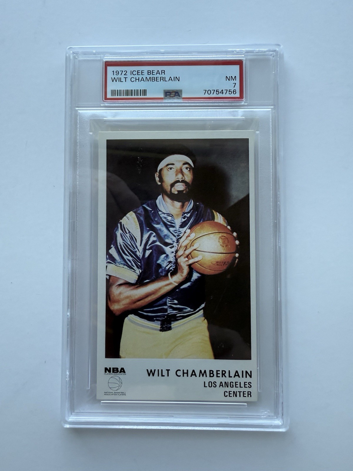 Wilt Chamberlain 1972 Icee Bear  PSA 7 NM Card