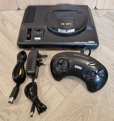 Sega Mega Drive 16-Bit Konsole Model 1600-05 Komplett Set Up | getestet & funktionsfähig
