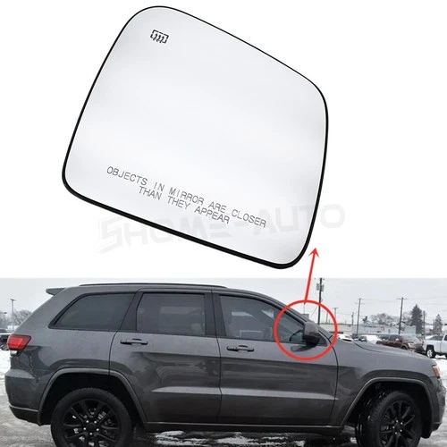 For Dodge Durango Jeep Grand Cherokee 2011-2022 Passenger Heated Mirror Glass