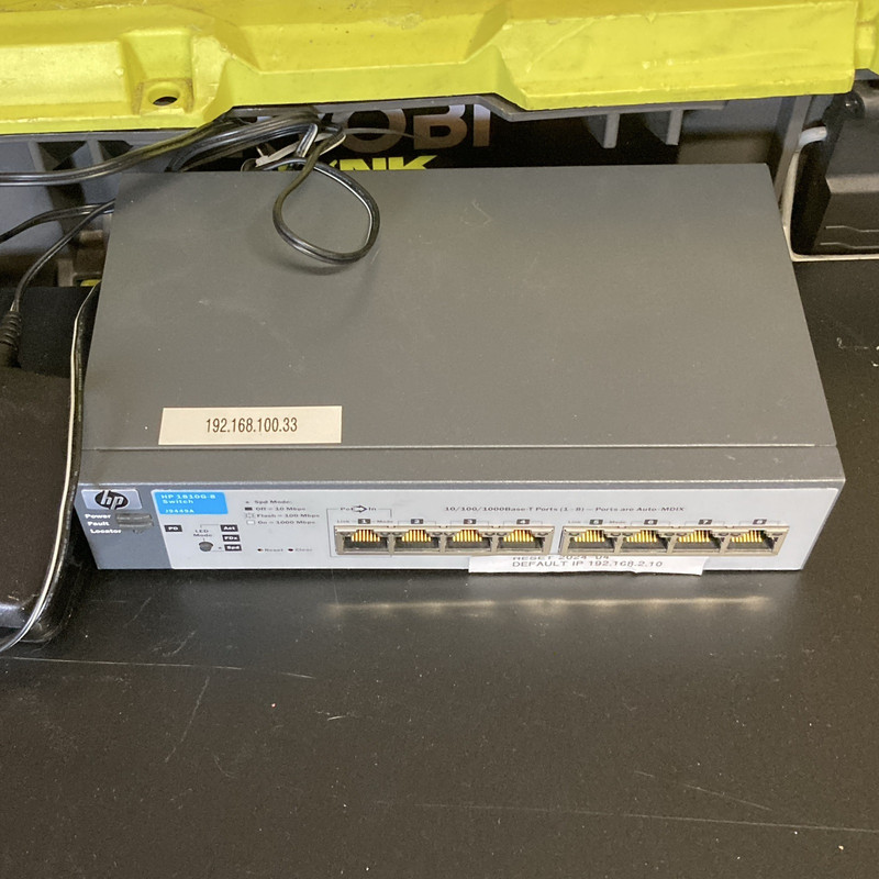 HP ProCurve 1810-8G J9449A 8-Port Gigabit Ethernet Switch Partially Managed L2