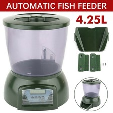 AUTOMATIC POND FISH FEEDER | HOLIDAY KOI FEED FOOD TIMER AUTO PELLET DISPENSER