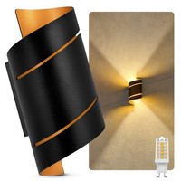 Wandleuchte Vyra Schwarz Up Down Mit Led G9 3W Warmweiß Wandstrahler Wandlampe