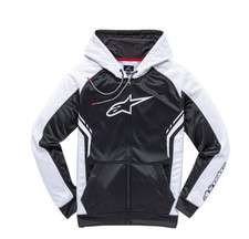 Alpine Stars Strike Zip Up Hoodie Black/White Large 3050-4956