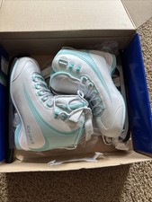RIEDELL- SOAR - GIRLS YOUTH - FIGURE ICE SKATES - 10Jr - WHITE/PINK - LOOK NEW