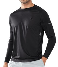 Men's Sun Protection Shirts UPF 50 Long Sleeve Swim Rash Guard Shirt Running...