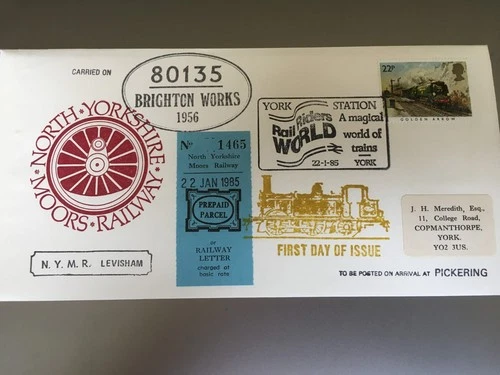GB STAMPS NORTH YORKSHIRE MOORS RAILWAY FIRST DAY COVER REF No 4394